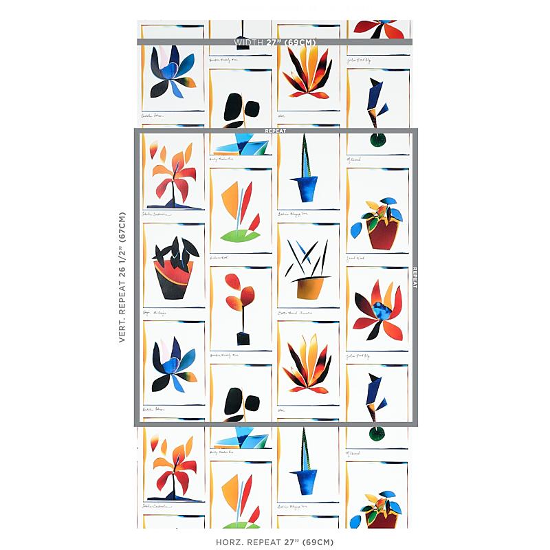 Schumacher Botanicals Spectrum Multi Wallpaper