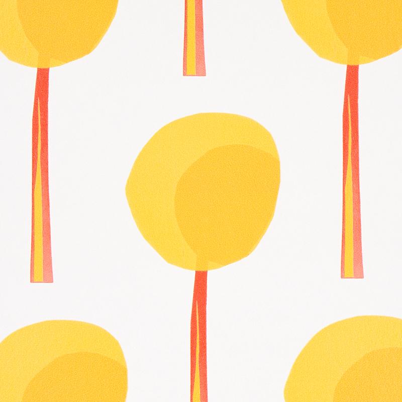 Schumacher Topiary Marigold Wallpaper