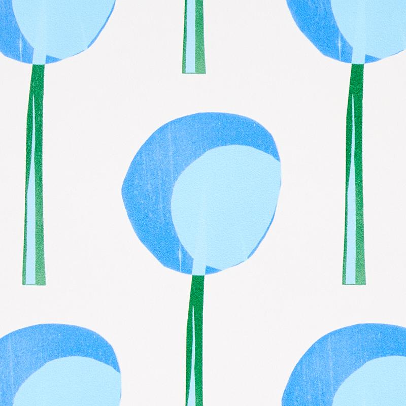 Schumacher Topiary Bluebell Wallpaper