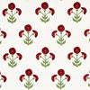 Schumacher Saranda Flower Embroidery Cardinal Fabric