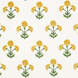 Schumacher Saranda Flower Embroidery Marigold Fabric