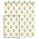 Schumacher Saranda Flower Embroidery Marigold Fabric