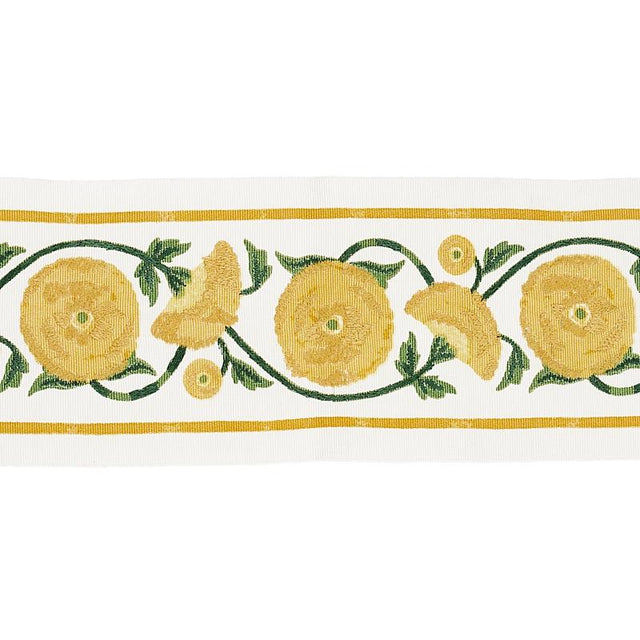 Schumacher Saranda Flower Embroidery Tape Marigold Trim