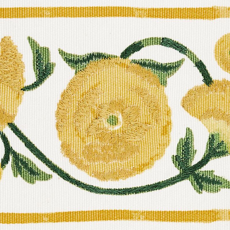 Schumacher Saranda Flower Embroidery Tape Marigold Trim