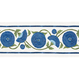 Schumacher Saranda Flower Embroidery Tape Royal Trim