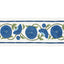 Schumacher Saranda Flower Embroidery Tape Royal Trim