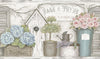 Brewster Home Fashions Greenhouse Light Grey Floral Trail Border
