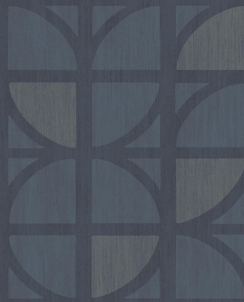 Brewster Home Fashions Tulip Dark Blue Geometric Trellis Wallpaper