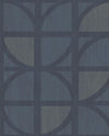 Brewster Home Fashions Tulip Dark Blue Geometric Trellis Wallpaper