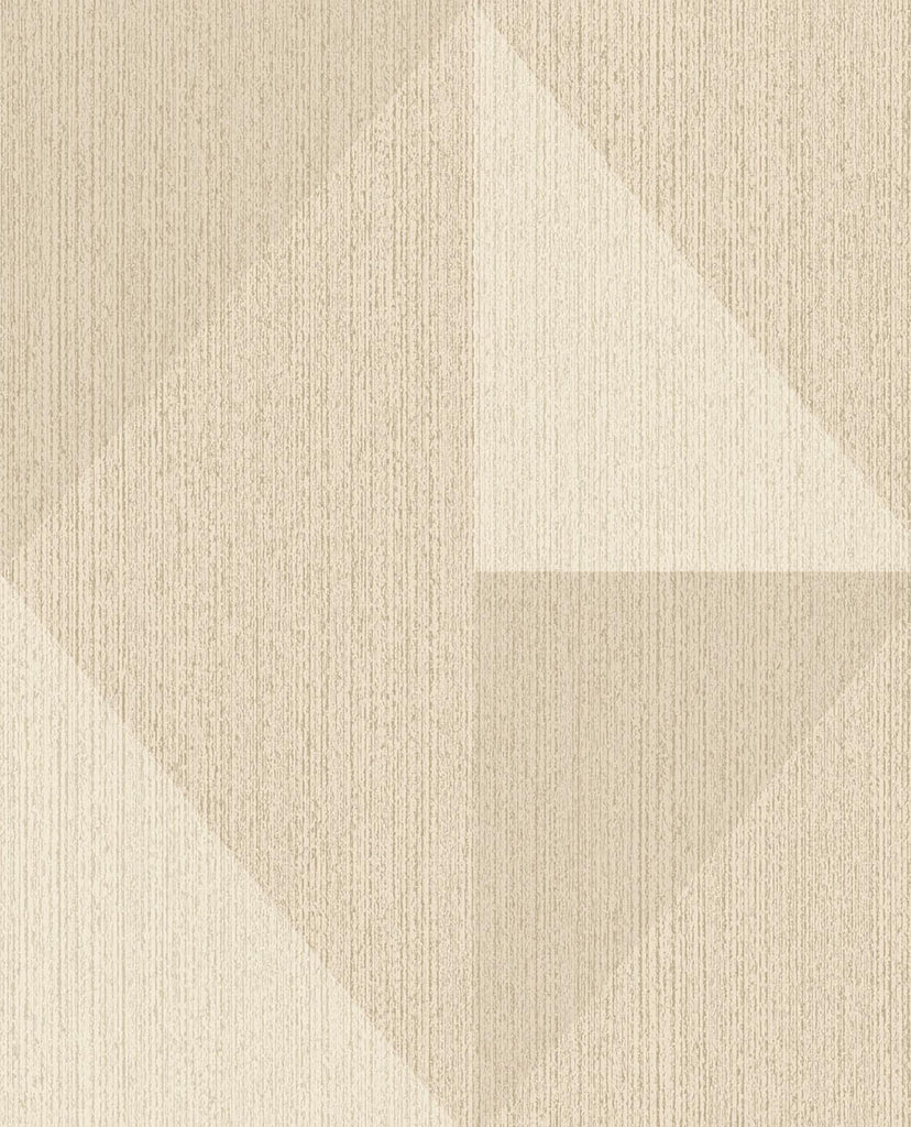 Brewster Home Fashions Diamond Tri-Tone Geometric Khaki Wallpaper