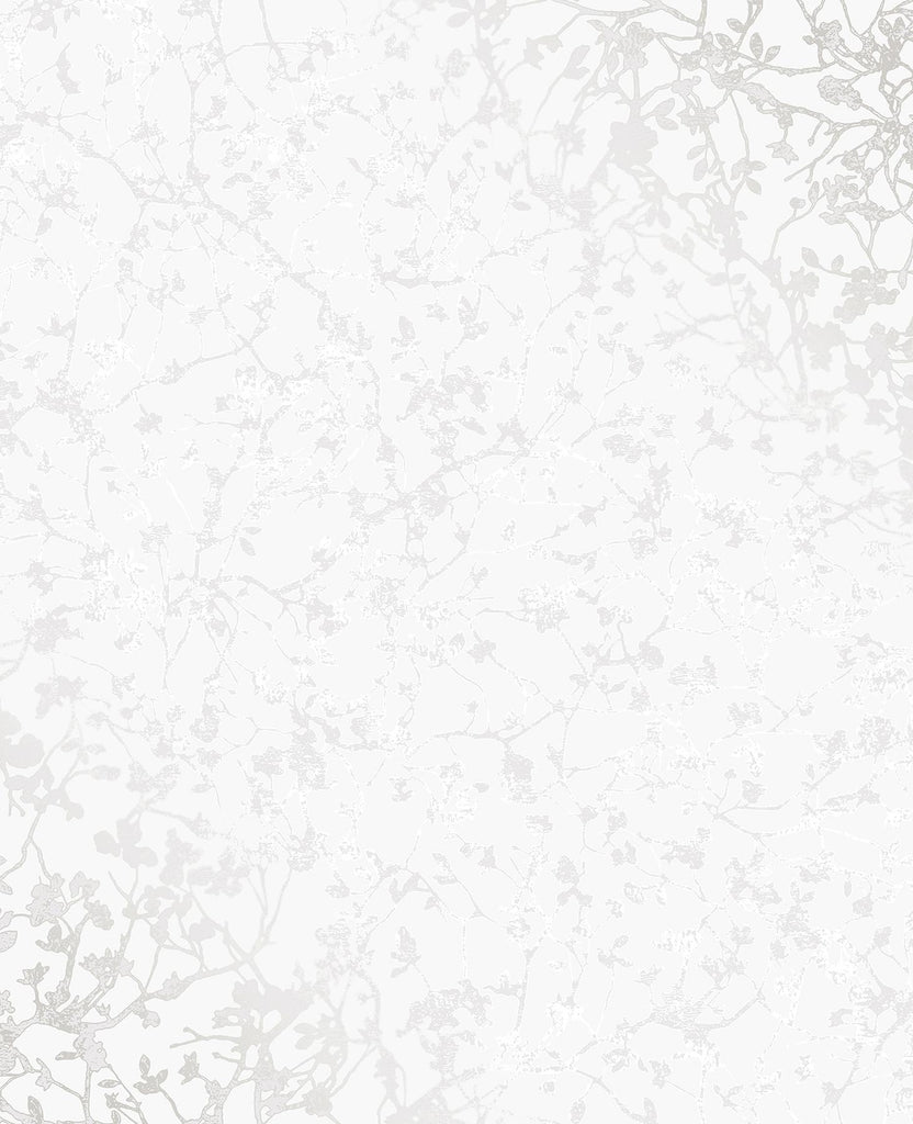 Brewster Home Fashions Palatine Leaves Silver Wallpaper