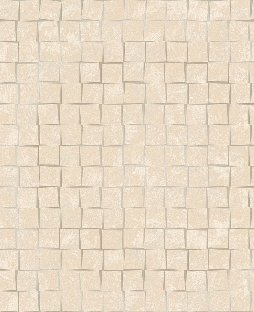 Brewster Home Fashions Cubist Taupe Geometric Wallpaper