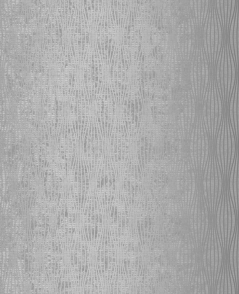 Brewster Home Fashions Falsetto Wave Silver Wallpaper