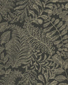 Brewster Home Fashions Balth Black Botanical Wallpaper