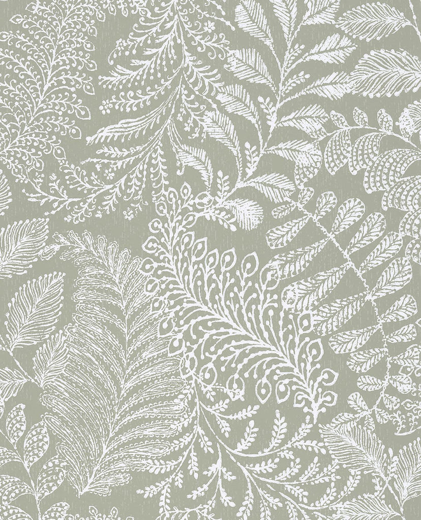 Brewster Home Fashions Balth Sage Botanical Wallpaper