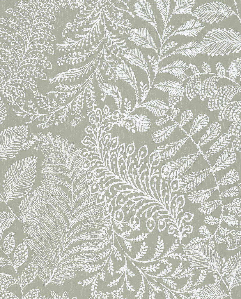 Brewster Home Fashions Balth Botanical Sage Wallpaper
