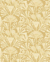 Brewster Home Fashions Zorah Mustard Botanical Wallpaper