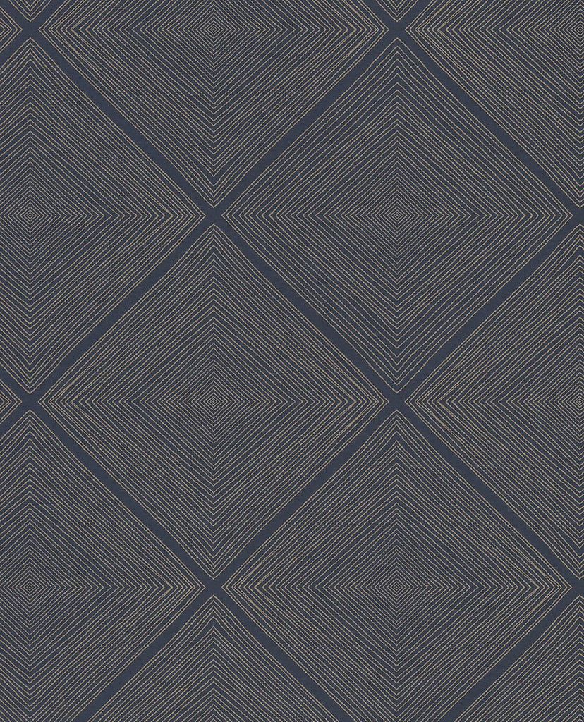 Brewster Home Fashions Aries Navy Geometric Wallpaper