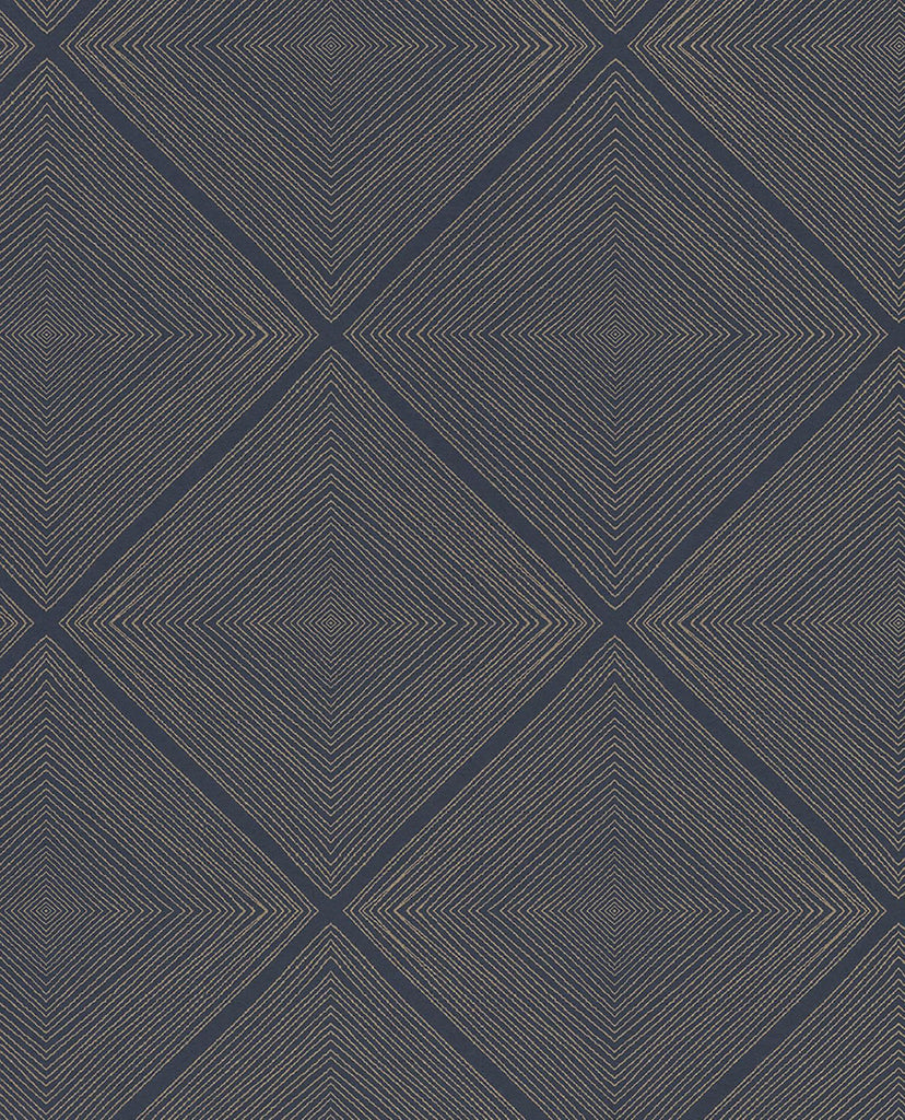 Brewster Home Fashions Aries Geometric Navy Wallpaper