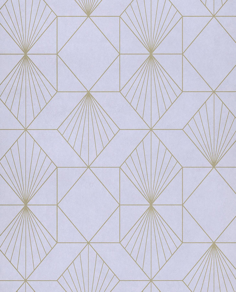 Brewster Home Fashions Halcyon Lilac Geometric Wallpaper