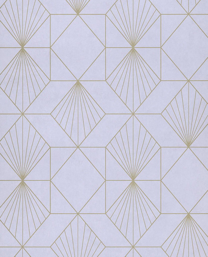Brewster Home Fashions Halcyon Geometric Lilac Wallpaper