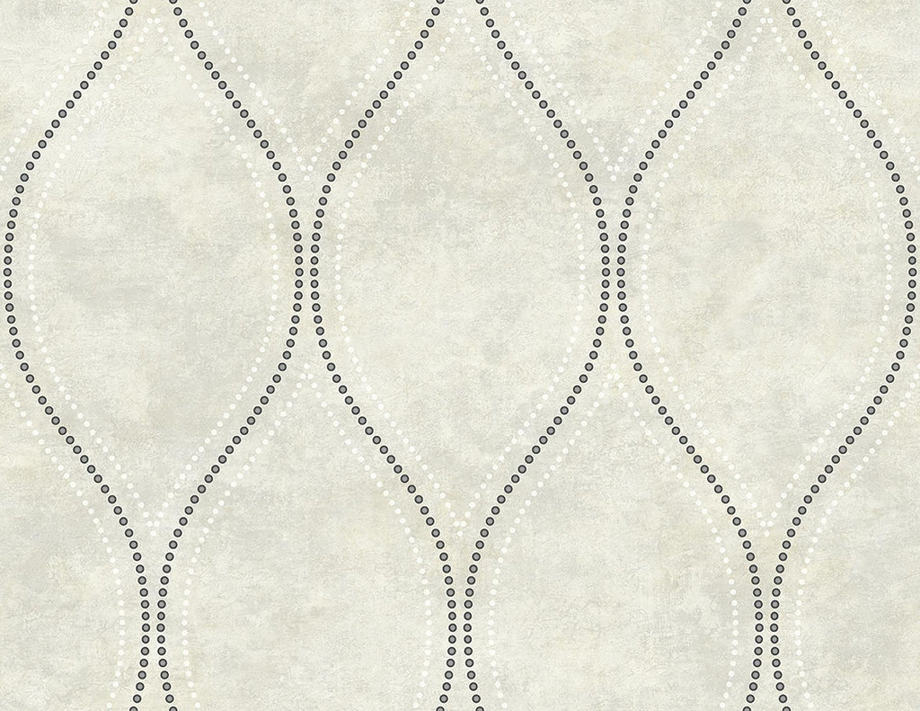 Brewster Home Fashions Eira Marble Ogee Ivory Wallpaper