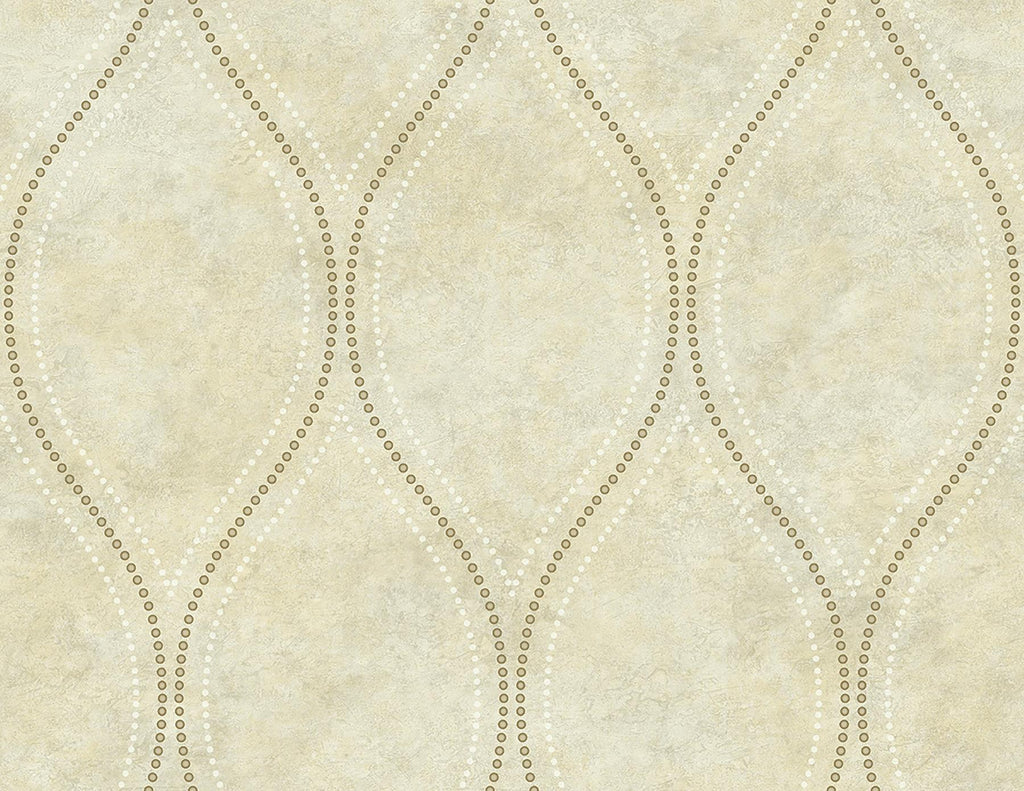 Brewster Home Fashions Eira Marble Ogee Beige Wallpaper