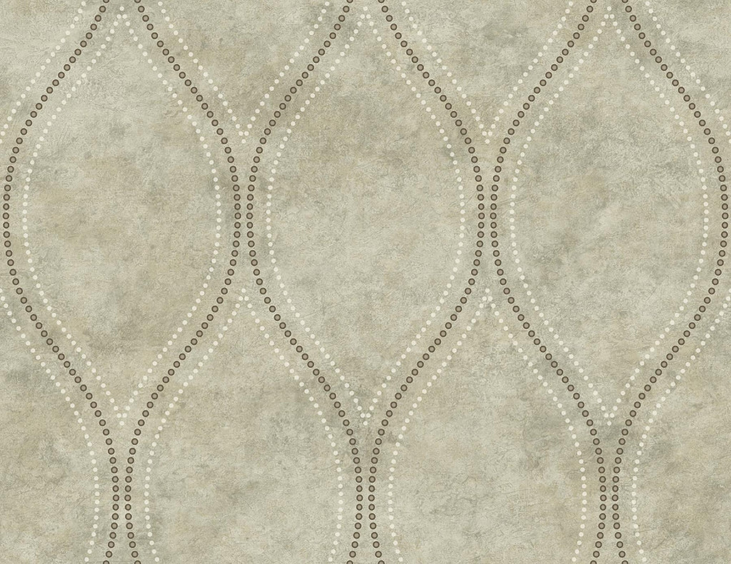 Brewster Home Fashions Eira Marble Ogee Light Brown Wallpaper