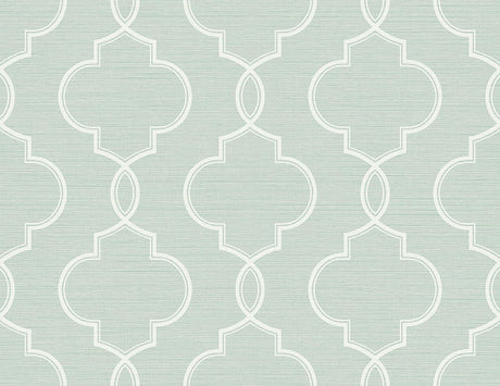 Brewster Home Fashions Malo Aqua Sisal Ogee Wallpaper