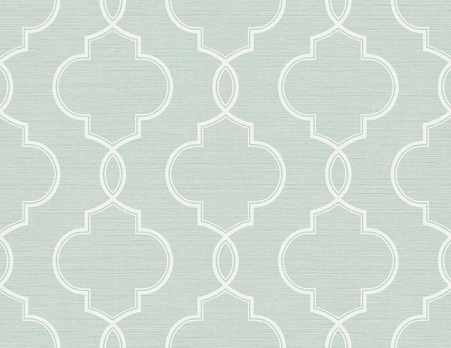 Brewster Home Fashions Malo Aqua Sisal Ogee Wallpaper