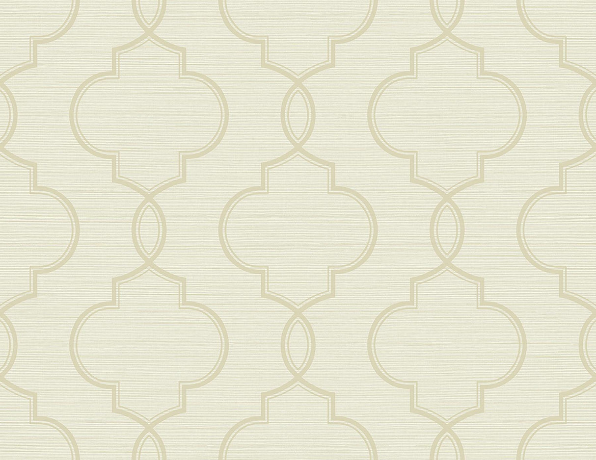 Brewster Home Fashions Malo Cream Sisal Ogee Wallpaper