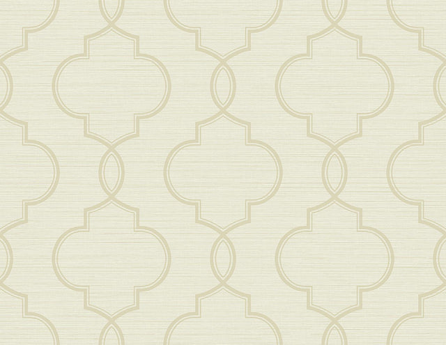 Brewster Home Fashions Malo Cream Sisal Ogee Wallpaper