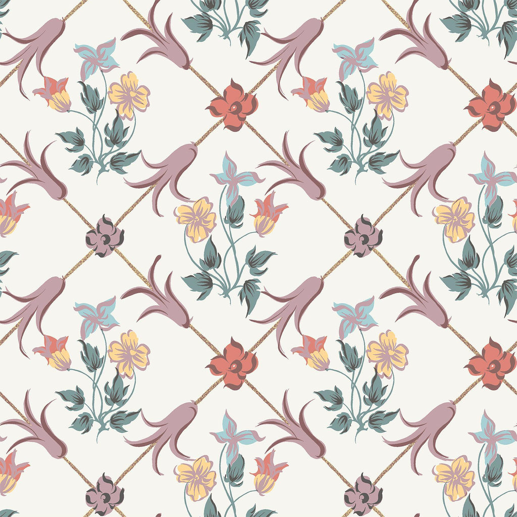 Brewster Home Fashions Tessin Multicolor Floral Geometric Wallpaper