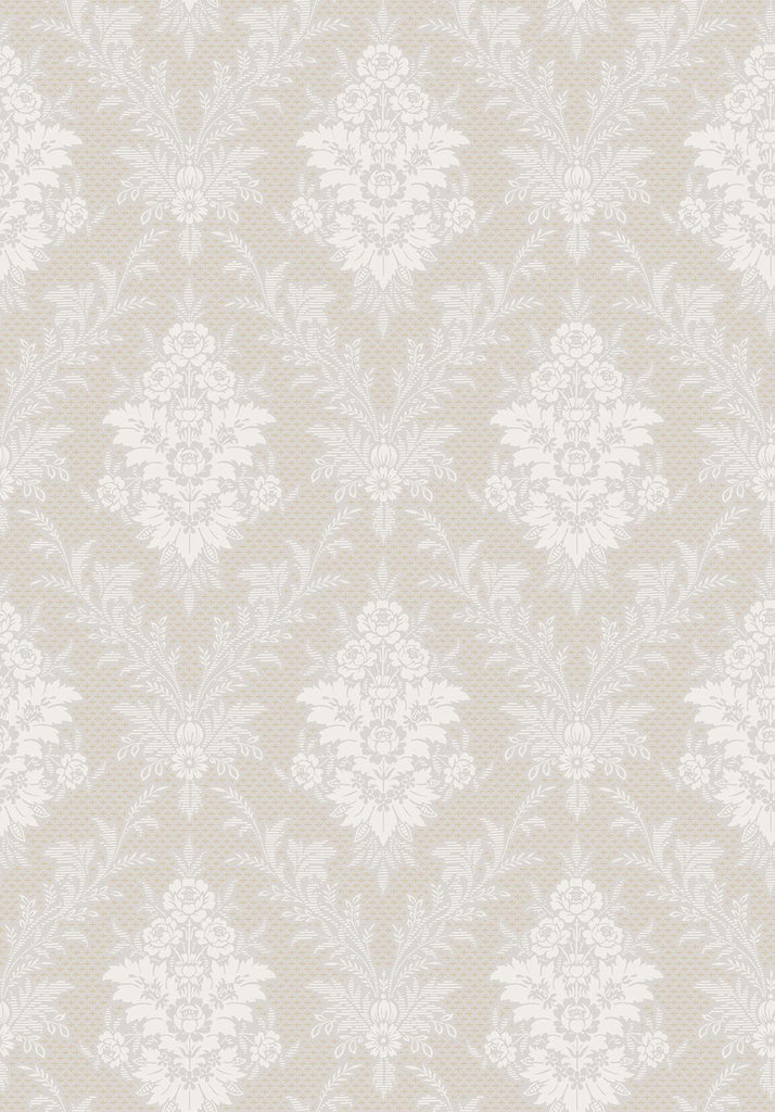 Brewster Home Fashions Sofia Light Grey Damask Wallpaper