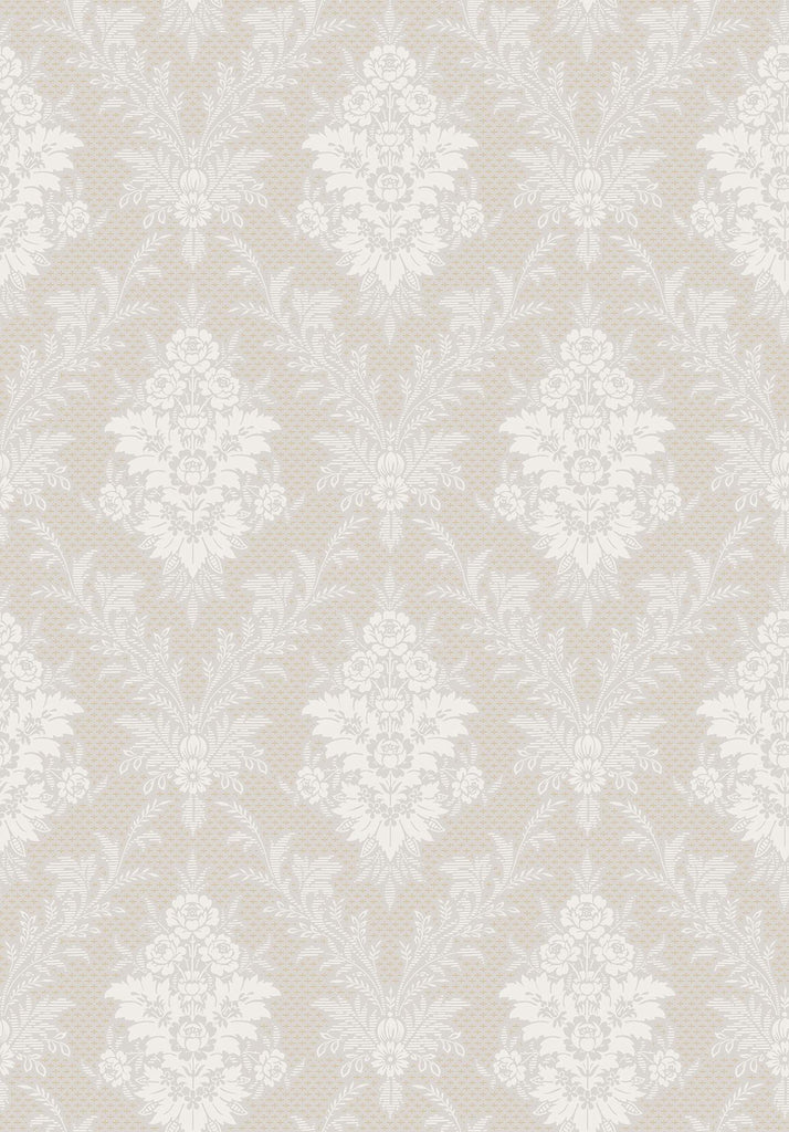 Brewster Home Fashions Sofia Damask Light Grey Wallpaper