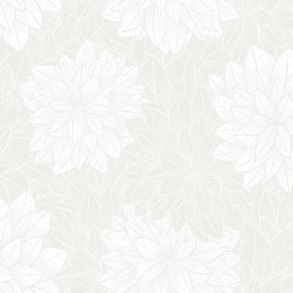 Brewster Home Fashions Foliage Grey Floral Wallpaper
