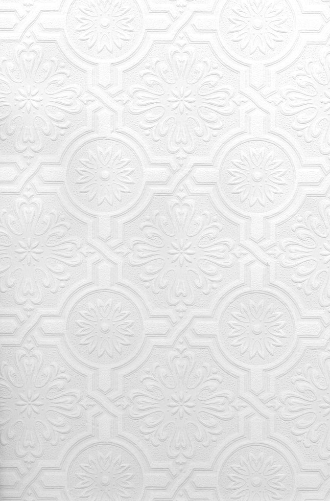 Brewster Home Fashions Nazareth Ornate Tiles Paintable Wallpaper