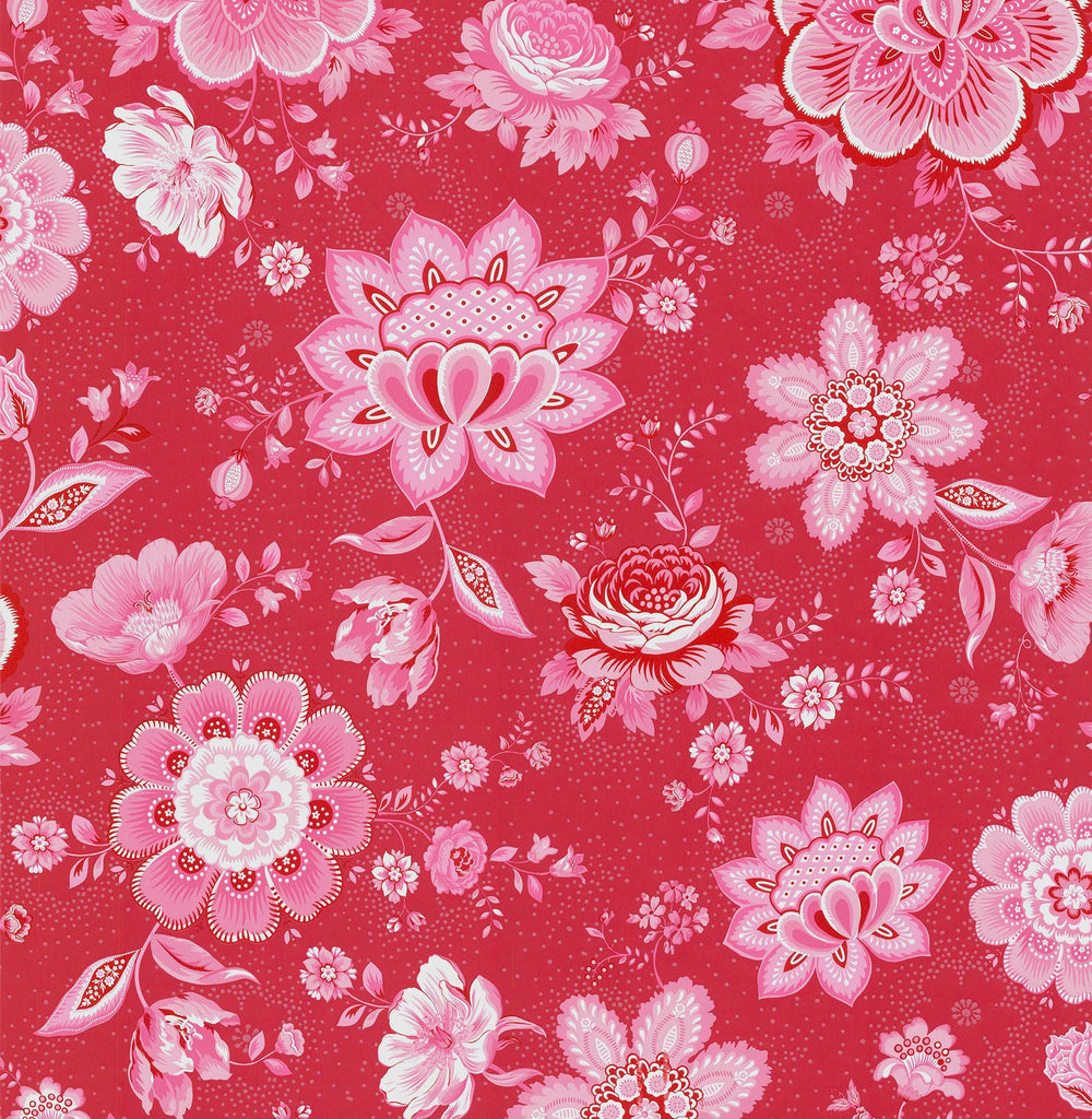 Brewster Home Fashions Kali Red Folklore Chintz Wallpaper