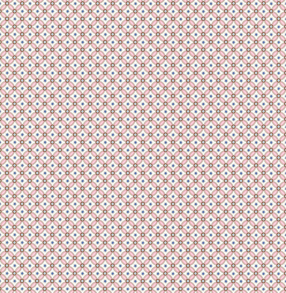 Brewster Home Fashions Eebe Pink Floral Geometric Wallpaper