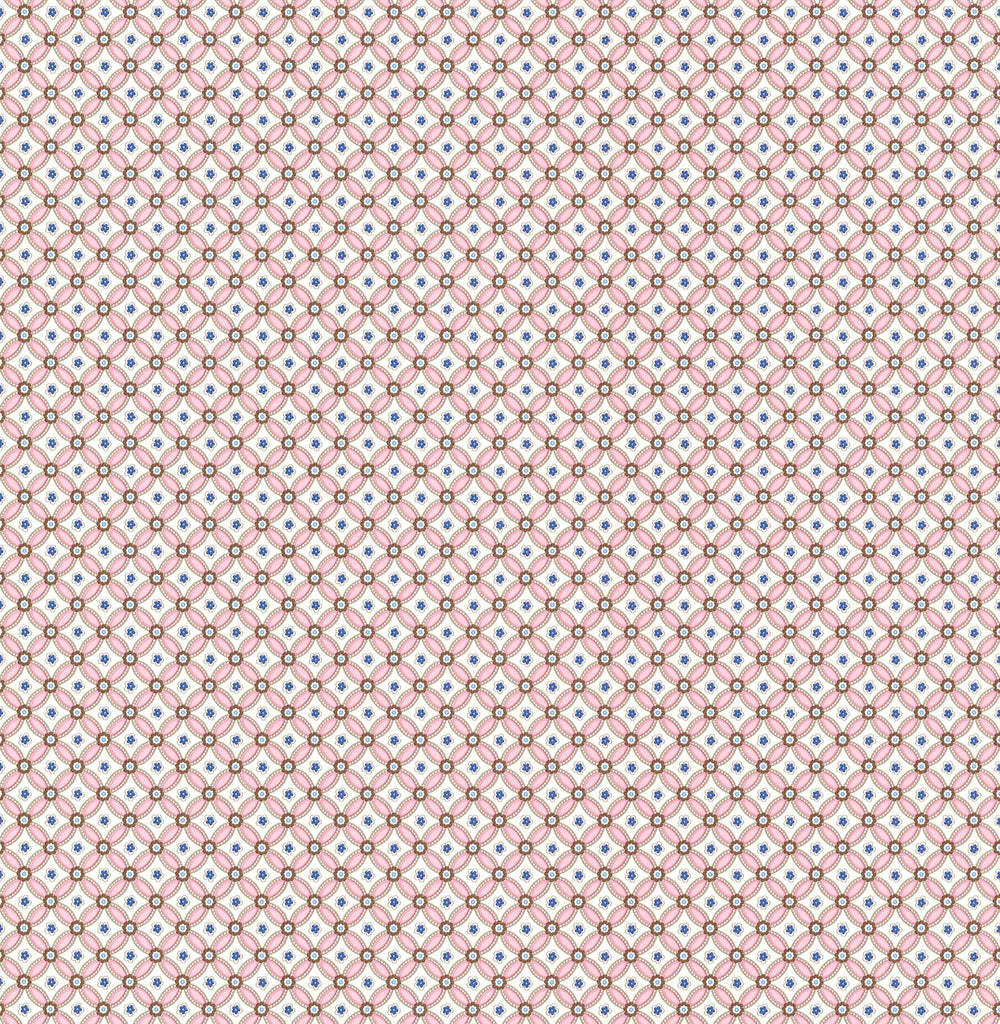 Brewster Home Fashions Eebe Floral Geometric Pink Wallpaper