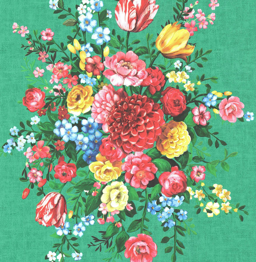 Brewster Home Fashions Ayaanle Green Dutch Painters Floral Wallpaper
