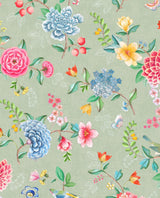 Brewster Home Fashions Good Evening Moss Floral Garden Wallpaper