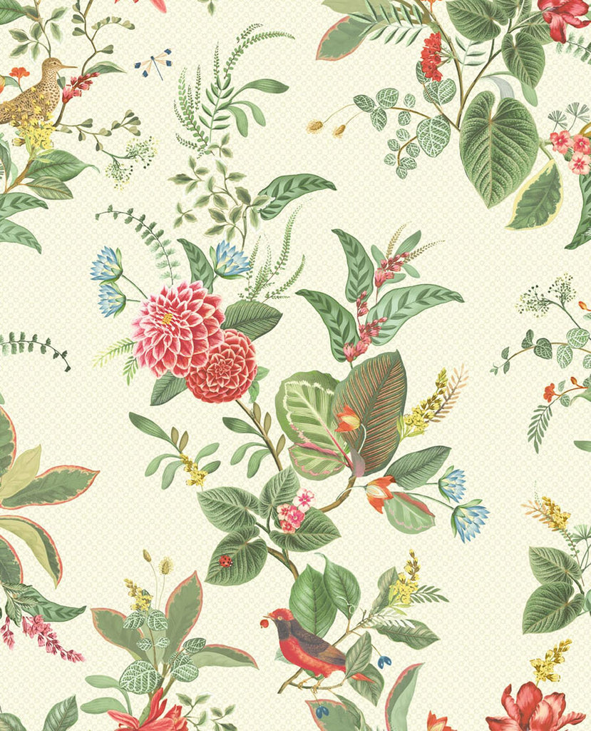 Brewster Home Fashions Floris Mint Woodland Floral Wallpaper