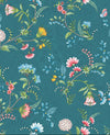 Brewster Home Fashions La Majorelle Teal Ornate Floral Wallpaper