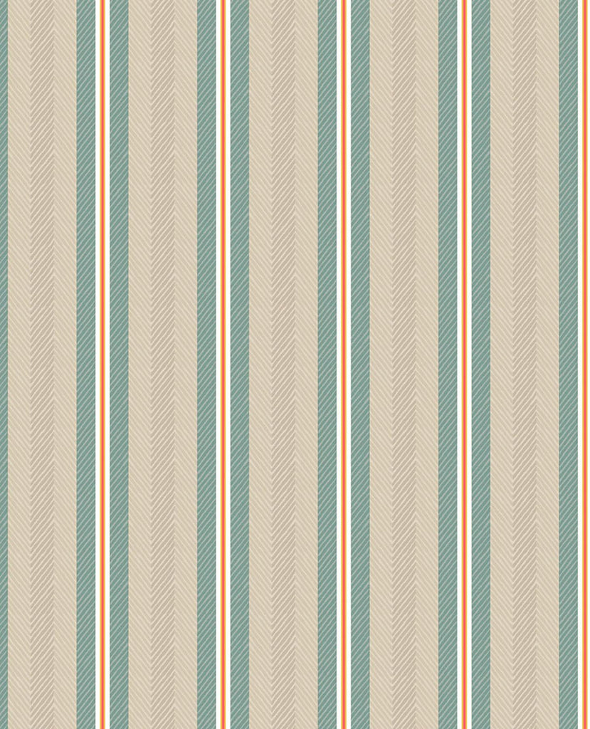 Brewster Home Fashions Cato Blurred Lines Turquoise Wallpaper