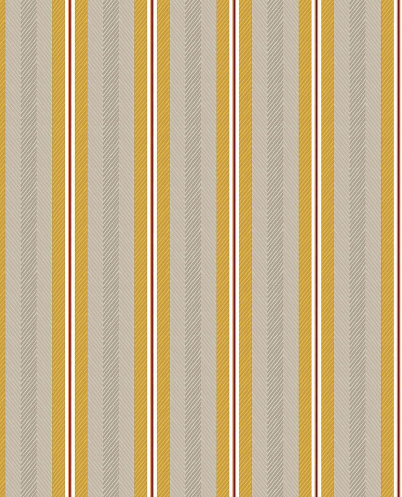 Brewster Home Fashions Cato Mustard Blurred Lines Wallpaper