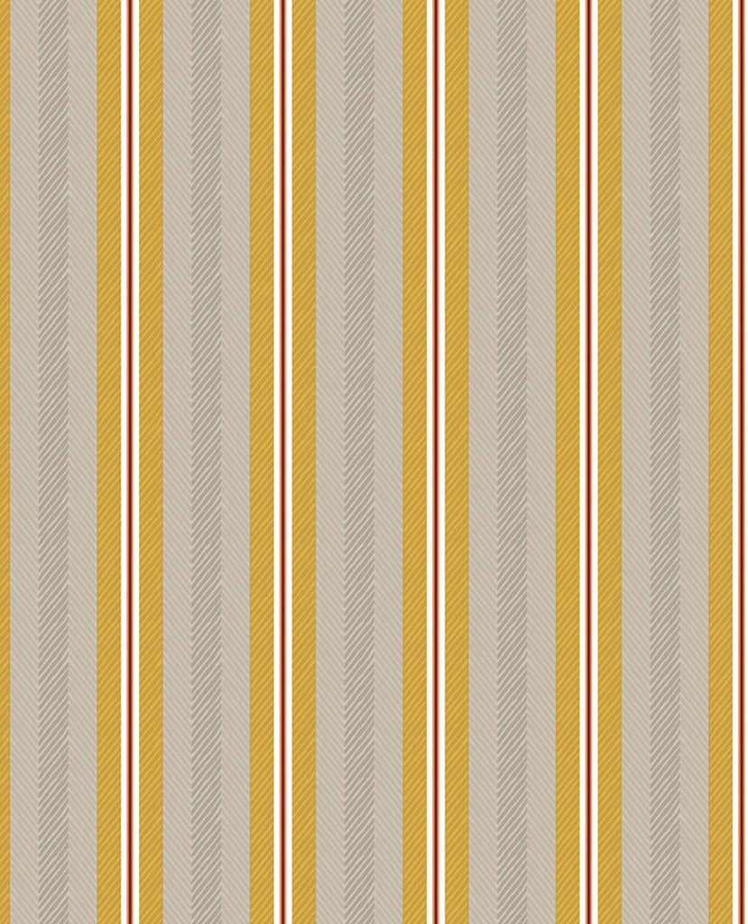 Brewster Home Fashions Cato Blurred Lines Mustard Wallpaper