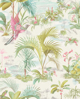 Brewster Home Fashions Calliope White Palm Scenes Wallpaper