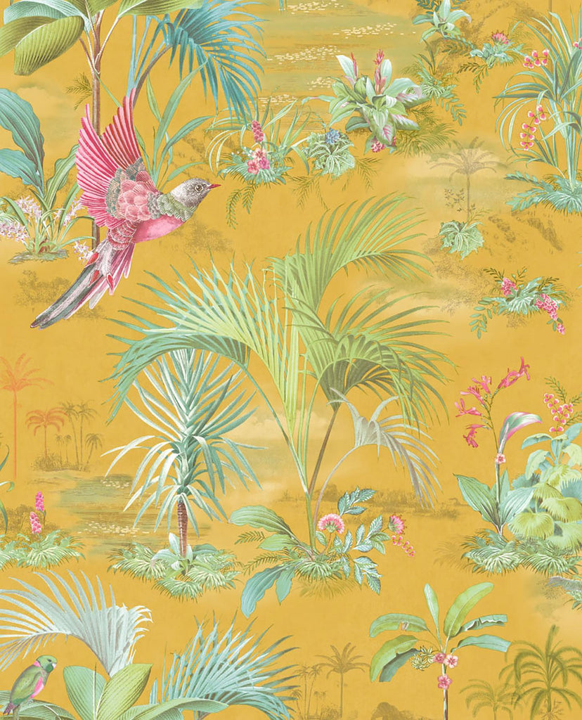 Brewster Home Fashions Calliope Yellow Palm Scenes Wallpaper