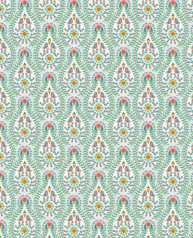 Brewster Home Fashions Garden Party Off-White Raindrops Wallpaper